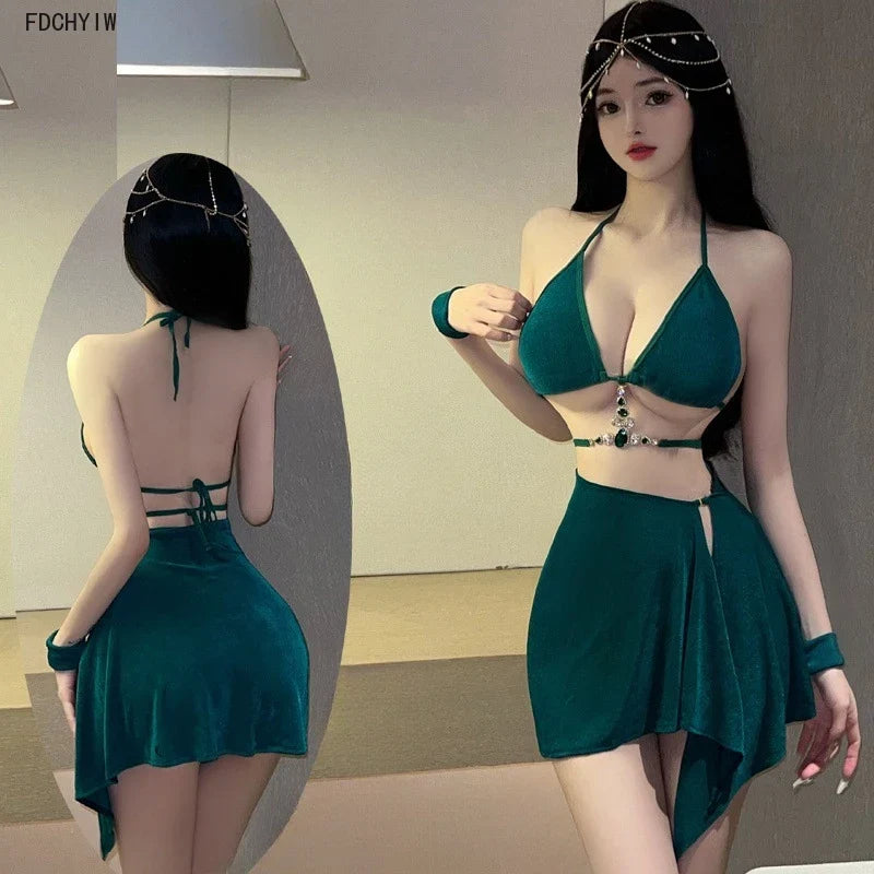 Swimsuit Bra Miniskirt Set