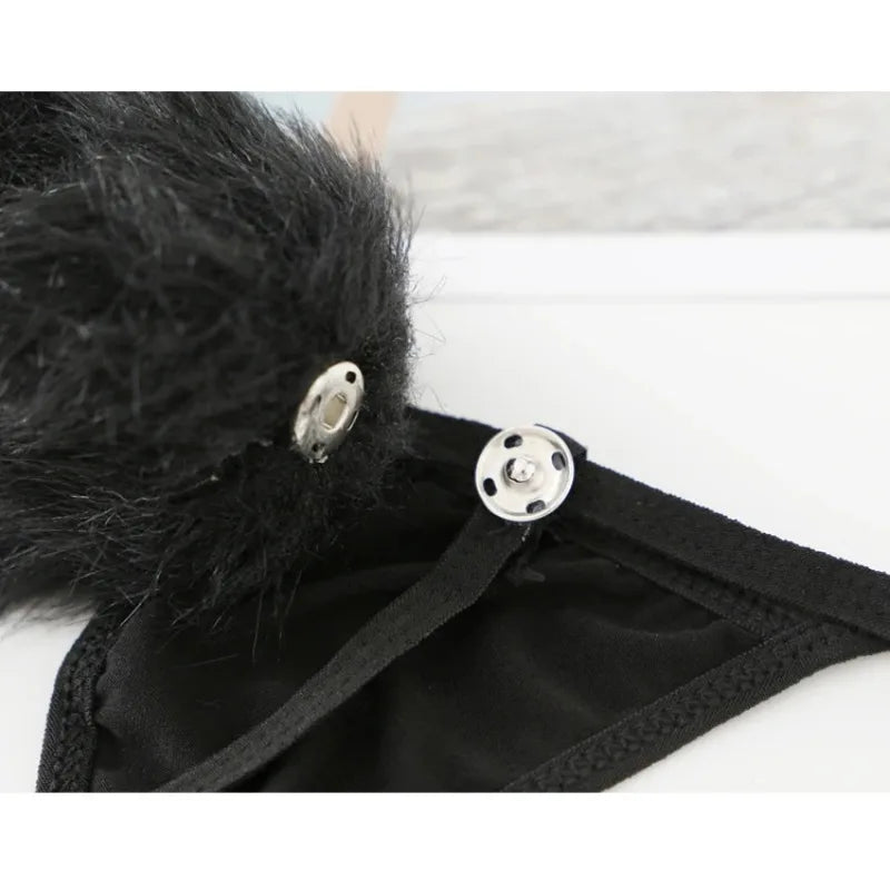 Sweet Rabbit Tail Lingerie Plush Ball Bunny Lolita Underwear