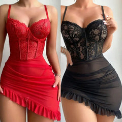 Steel Ring Push Up Delicate Pajamas Lingerie