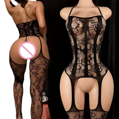 Erotic Crotchless Full Body Stockings Fishnet Adult Toys Sheer Open Crotch Lingerie BodyStockings Desire Underwear Tights