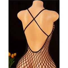 Hot Fishnet Bodysuit Crotchless Tights Perspective Lingerie Bodystockings Erotic Mesh Halter Sets