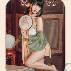 Ancient Style Hanfu Pajamas Hot Perspective Seductive Traditional Improve Embroidery Skirt Exotic Charm Uniform