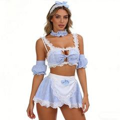 SchoolCostumes Role Play Erotic Costume Naughty Lingerie Plaid Night Halloween Roleplay Cosplay
