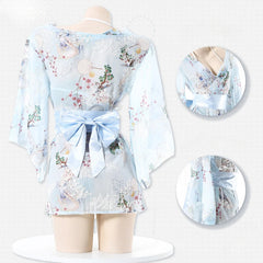 Erotic Lingerie Kimono Cosplay Maid Charm Costume Porno Bathrobe Open Pajamas Couples Flirt Clothing