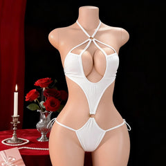 Crotchless Tights Black Cross Lines HollowBodysuit Fishnet Stockings Erotic Lingerie Mesh Lace Pantyhose