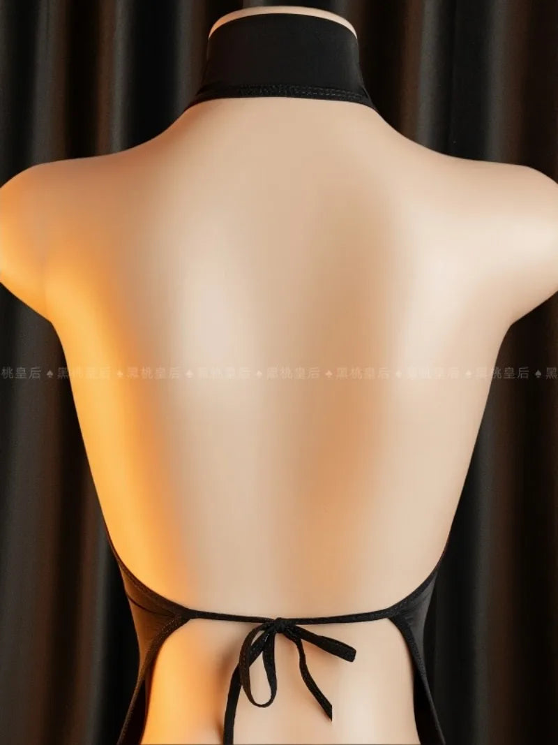 Black Exotic One Piece Bodysuit Lace Hazy Perspective Mesh NightTransparent Hot Lingerie Goddess Body Suit