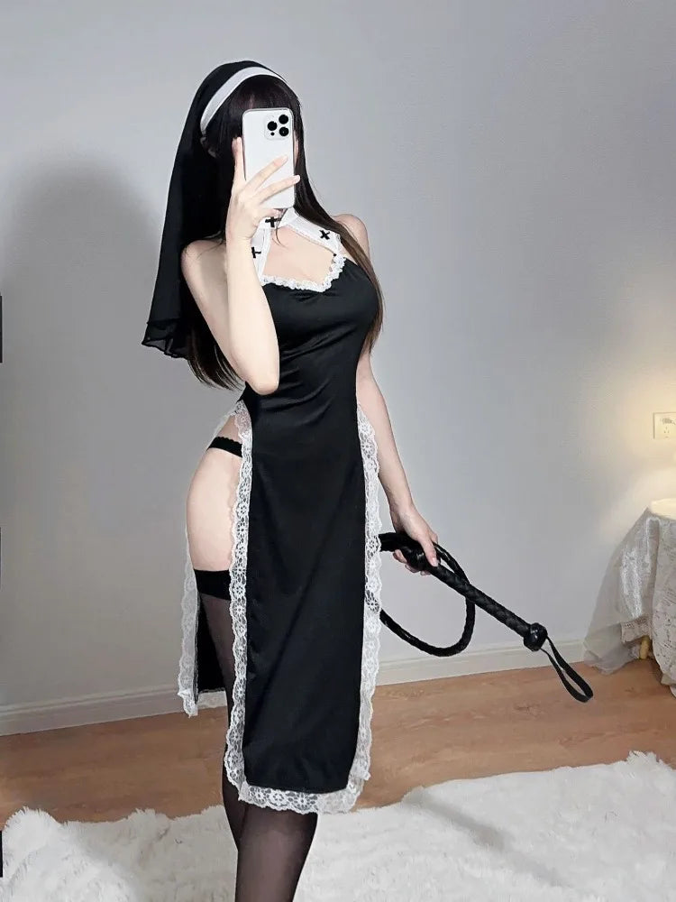 Lace Night Erotic Costumes Exotic Underwear Nightgown