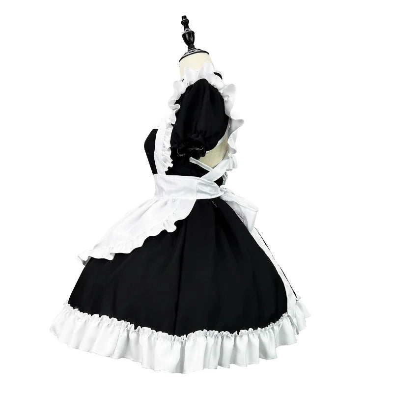Chongsam Cosplay Maid Costume Plus Size Lolita Princess Halloween Black White School Kawaii Clothing
