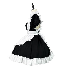 Chongsam Cosplay Maid Costume Plus Size Lolita Princess Halloween Black White School Kawaii Clothing