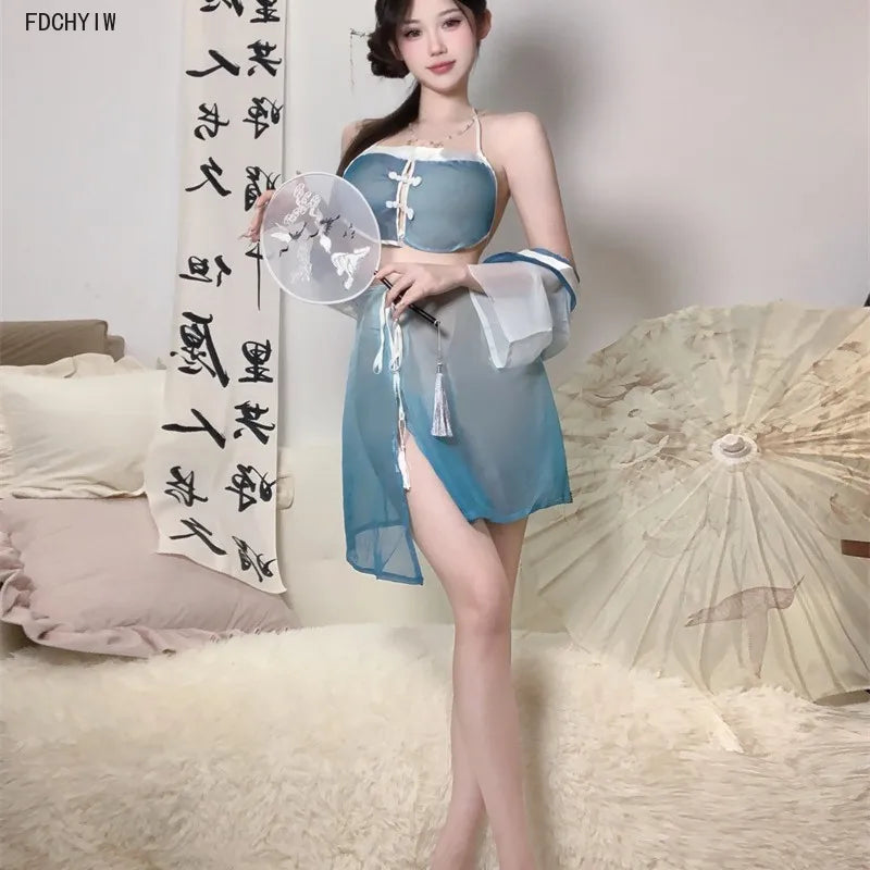 Perspective Bellyband Ancient Style Improve Hanfu Set