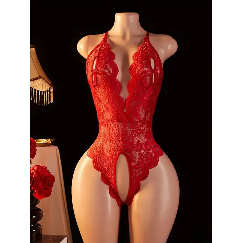Crotchless Adult Porn Babydooll Lingeries Hot Teddies Bodysuits Transparent Tights Lingerie Underwear Costume