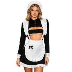 Hot Lolita Costume Cosplay Adult Lingerie Sultry Bodysuit Open Bra Erotic Set