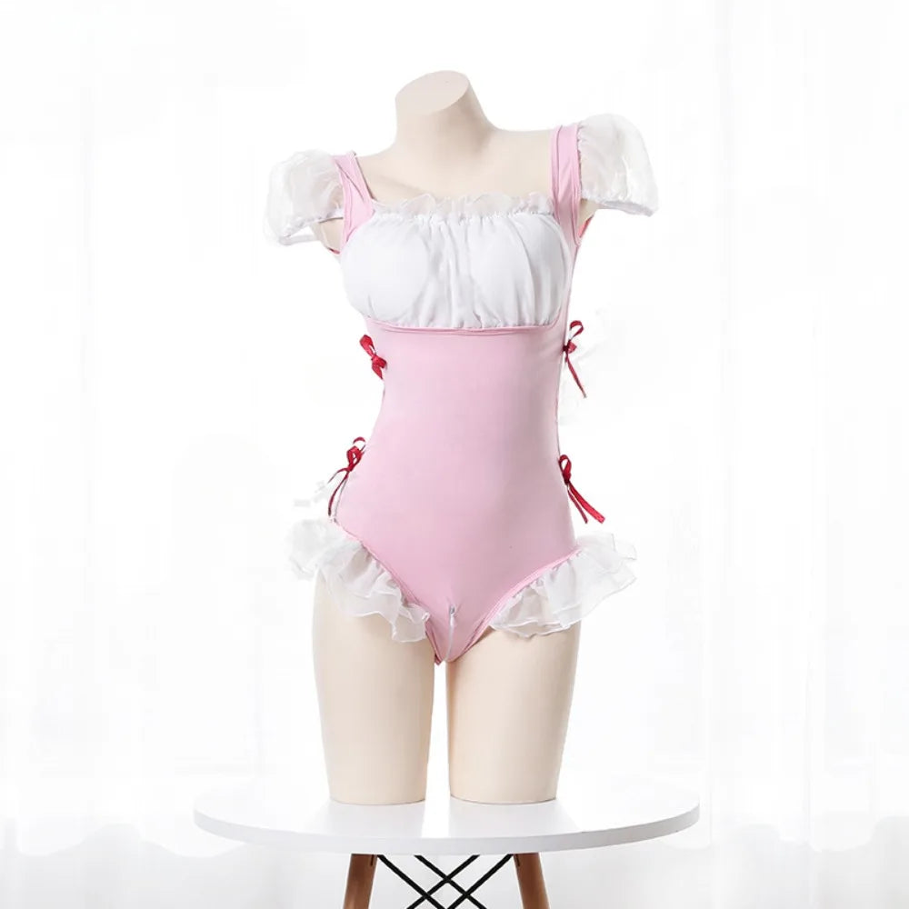 Role Play Costumes Animation Show Short Skirt Sleeveless Swimsuit