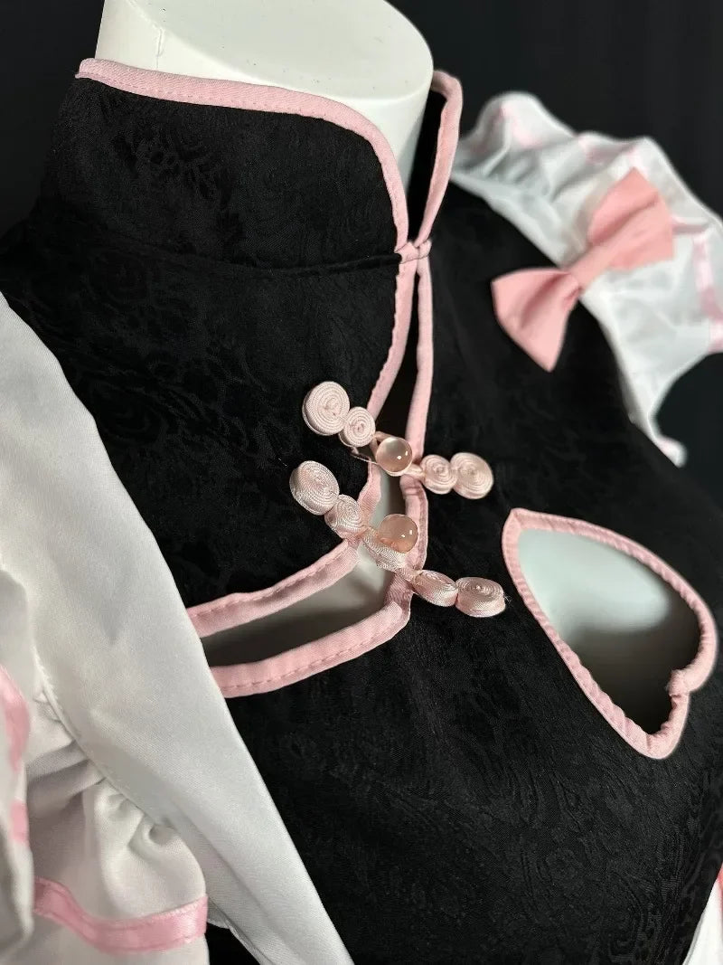 Lolita Cheongsam Sweet Pink Kawaii Maid Cosplay Costume