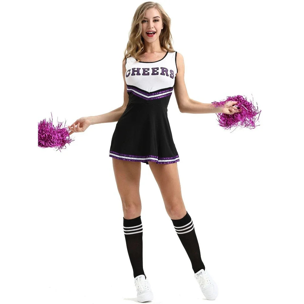 Cheerleader Costume Sleeveless Print Cheerleading