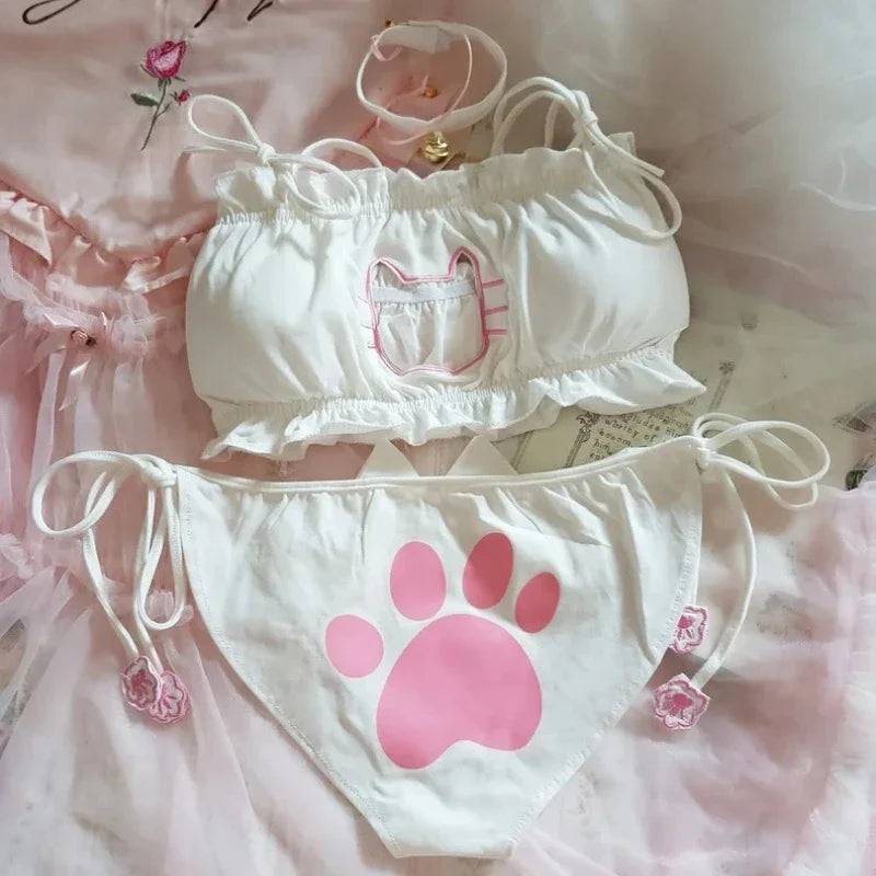 Cat Cosplay Underwear Sweet Intimate Bra
