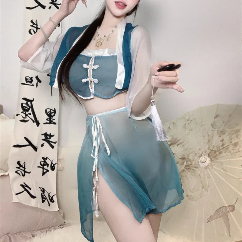Perspective Bellyband Ancient Style Improve Hanfu Set
