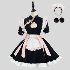 Lolita Cheongsam Sweet Pink Kawaii Maid Cosplay Costume