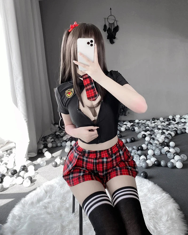 Tartan Patchwork SchoolCosplay Set