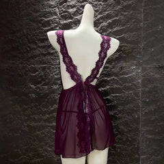 Pajamas Deep V Bra Lingerie Passionate Seduction Evening Gowns Charming Pure Desire Set