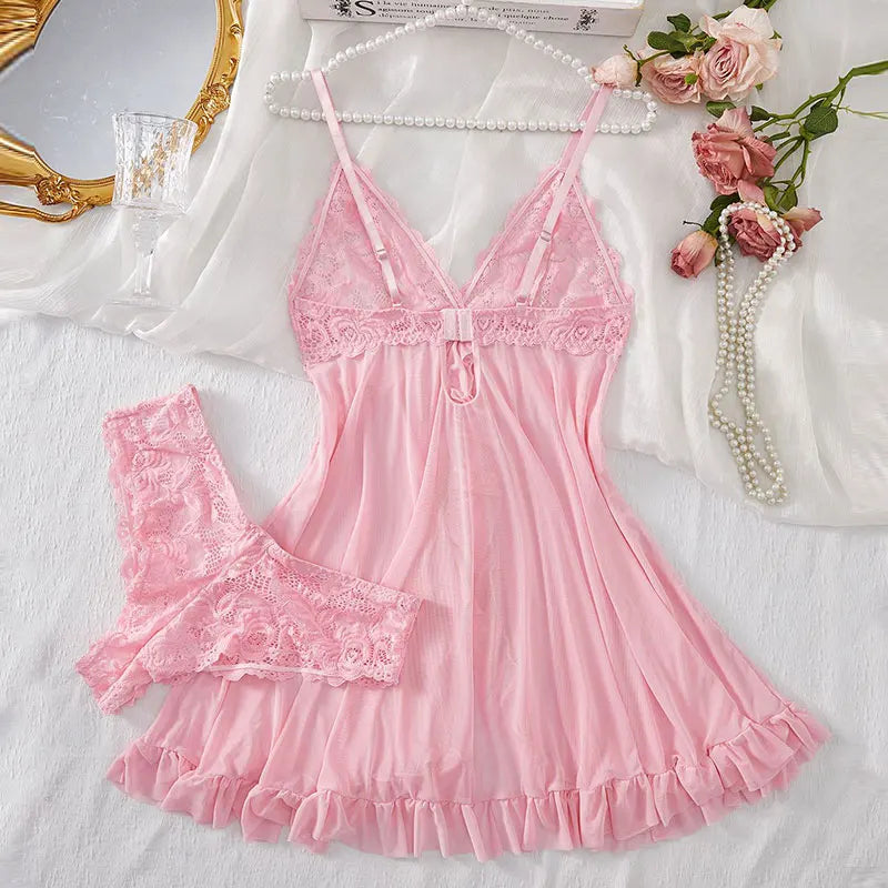 Plus Size Suspender Lace Lingerie