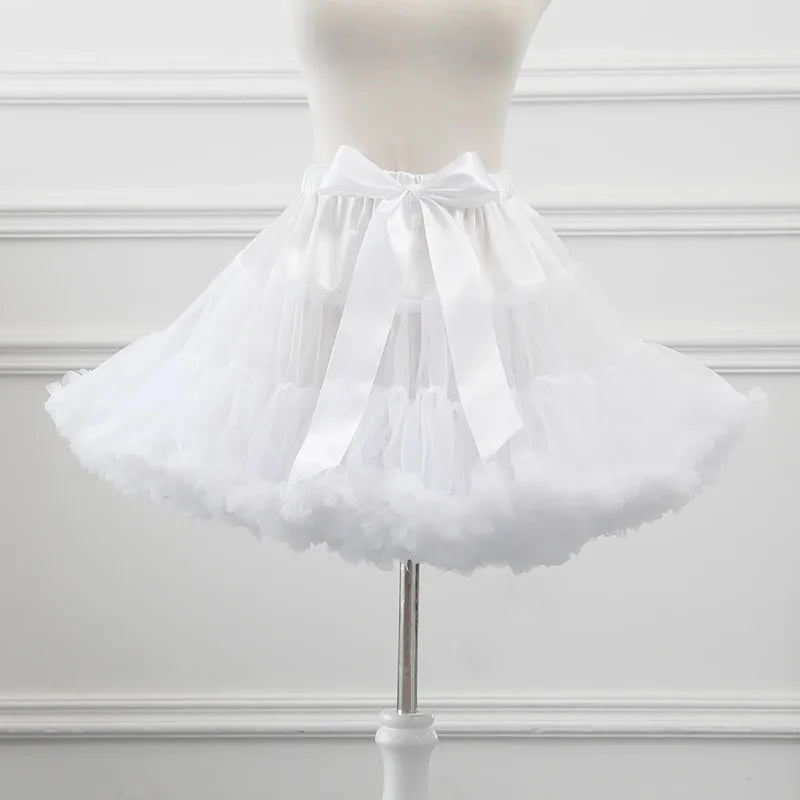 Lolita Cotton Candy Skirt Support Kawaii Daily Violence Super Puff Soft Yarn Support 45CM Petticoat Boneless Fluffy Skirt
