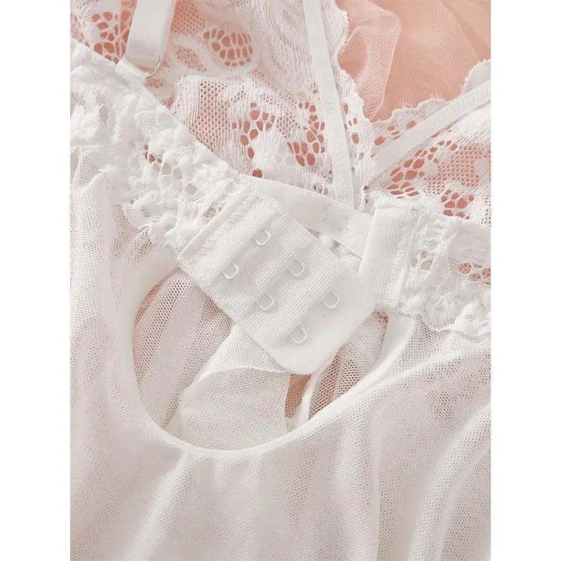 Ice Silk Thin Halter Pajamas Lace Lingerie