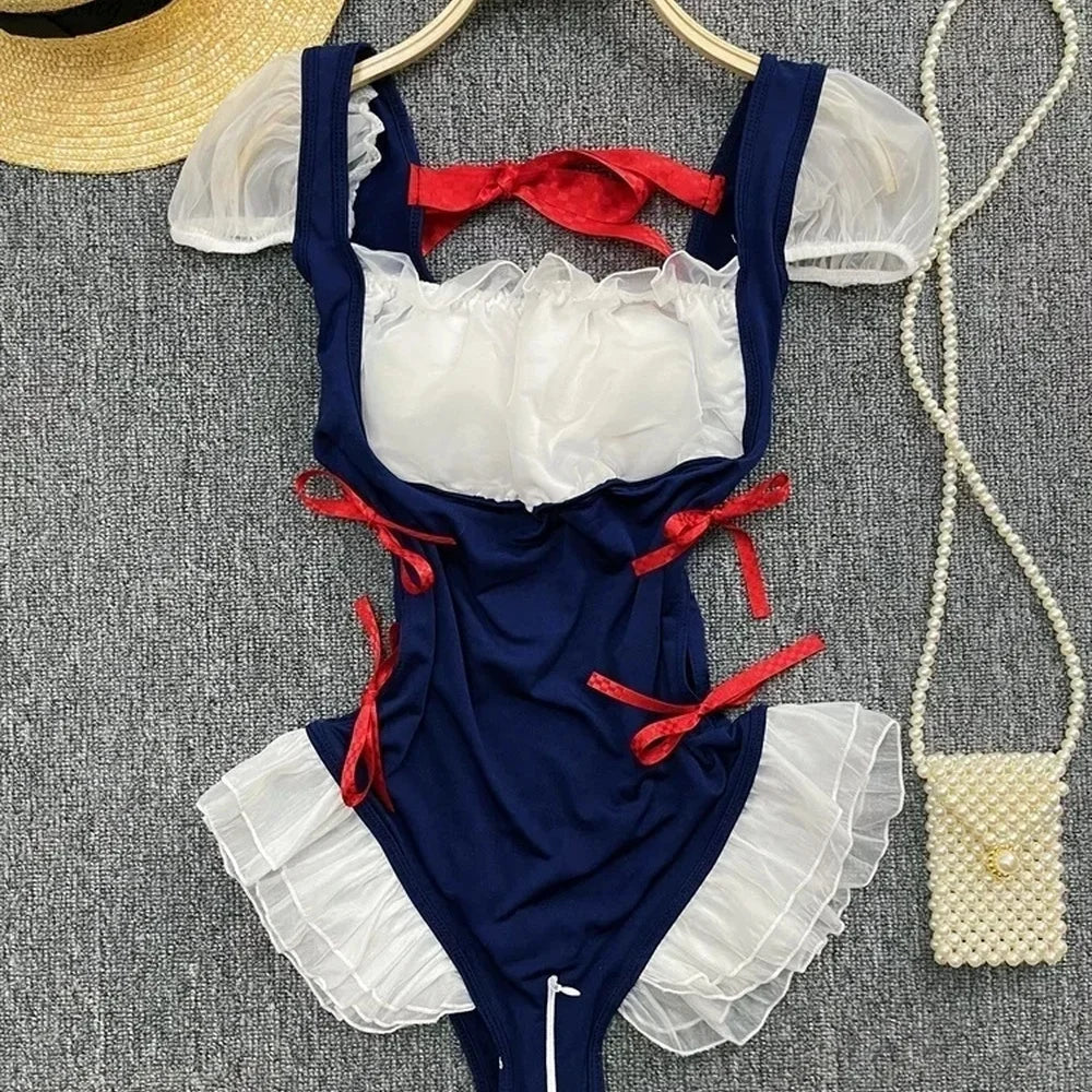 Role Student Complete Maid Cosplay School Costume Lingerie Set