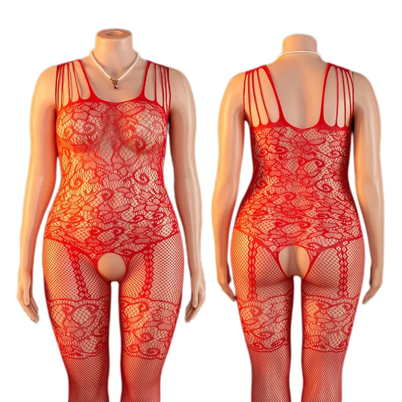 Plus Size Crotchless BodyStockings Exotic Pantyhose Backless Lingerie transparent Stockings Tights Underwear