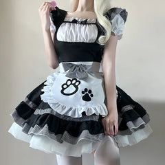 Cat Cosplay Maid Halloween Sweet Lolita Waitress Role Play School Animation Show