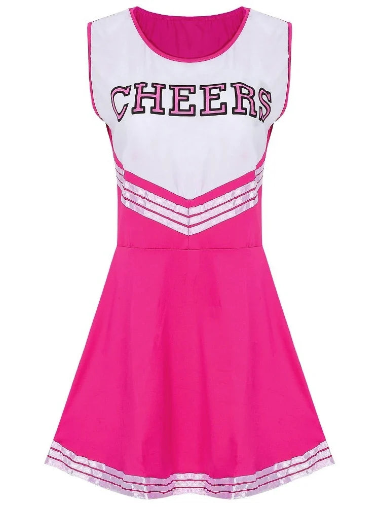 Cheerleader Costume Sleeveless Print Cheerleading
