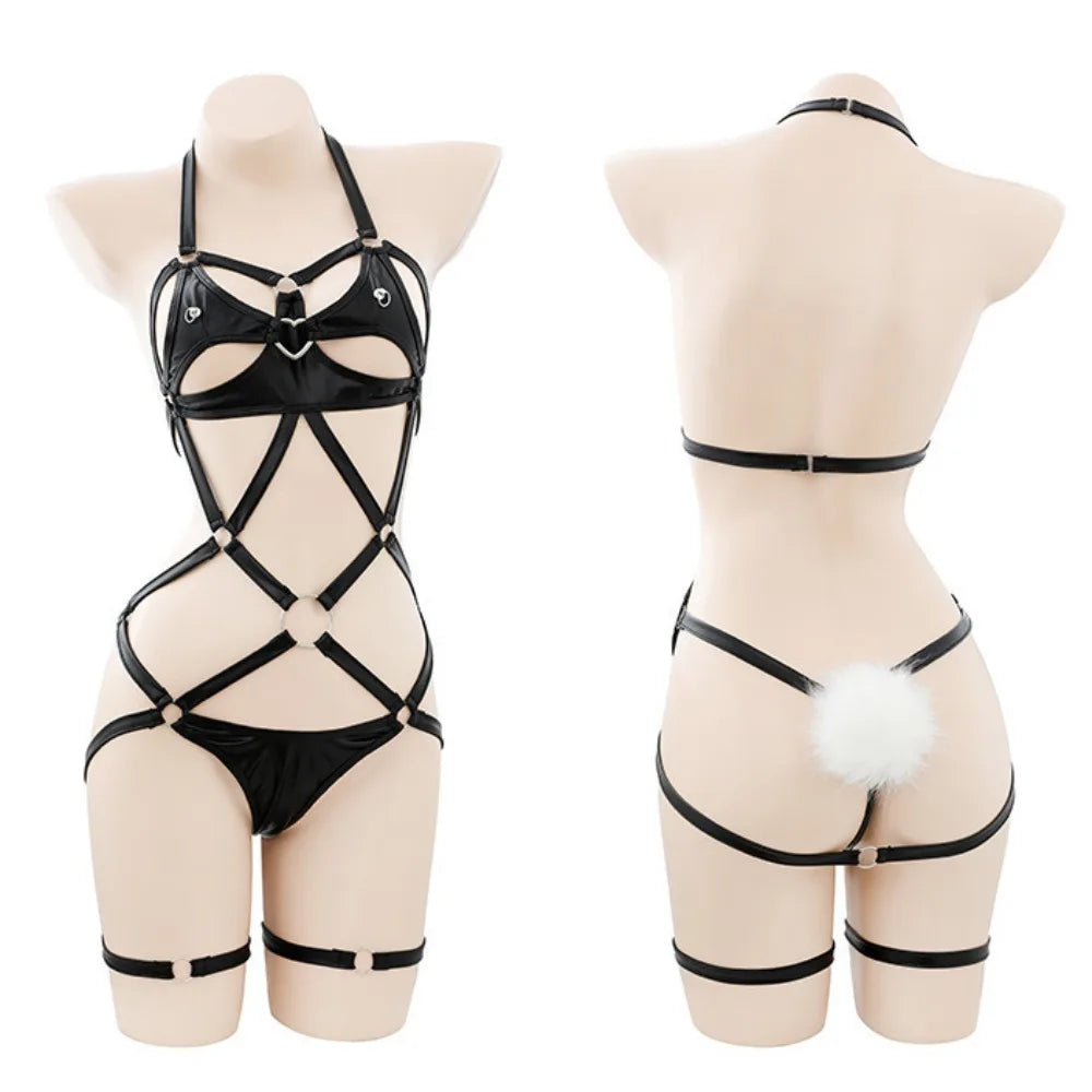 Lace Y2K Bodysuit Style Music Festival Party Puff Costumes Erotic Set