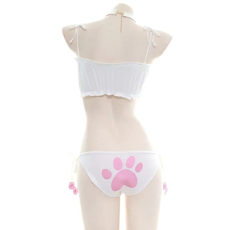 Cute Cat Cosplay Cartoon COS Costumes School Student Bra