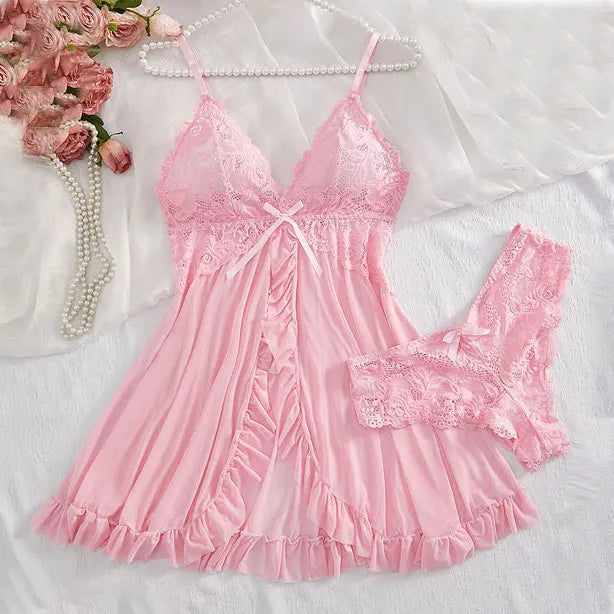 Plus Size Suspender Lace Lingerie