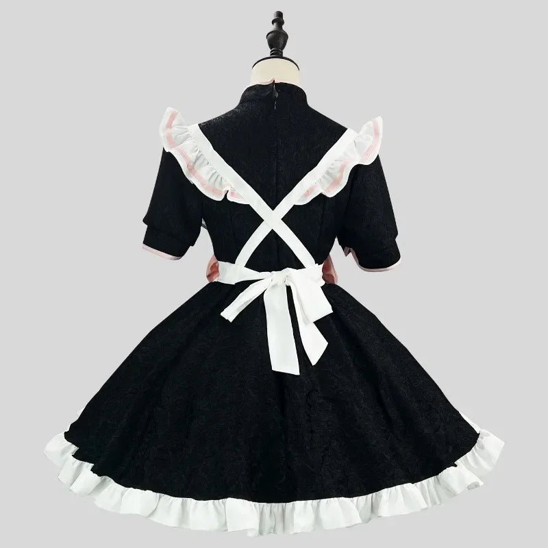 Lolita Cheongsam Sweet Pink Kawaii Maid Cosplay Costume Party Stage Waitress Role Play Cat Girl