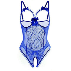 Teddy Doll Transparent Crotchless Porn Open Bra Lingerie Erotic Backless Lace Bodysuit Underwear Costumes