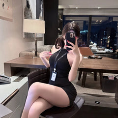 Role-playing Secretary Wrapped Buttocks Skirt Set