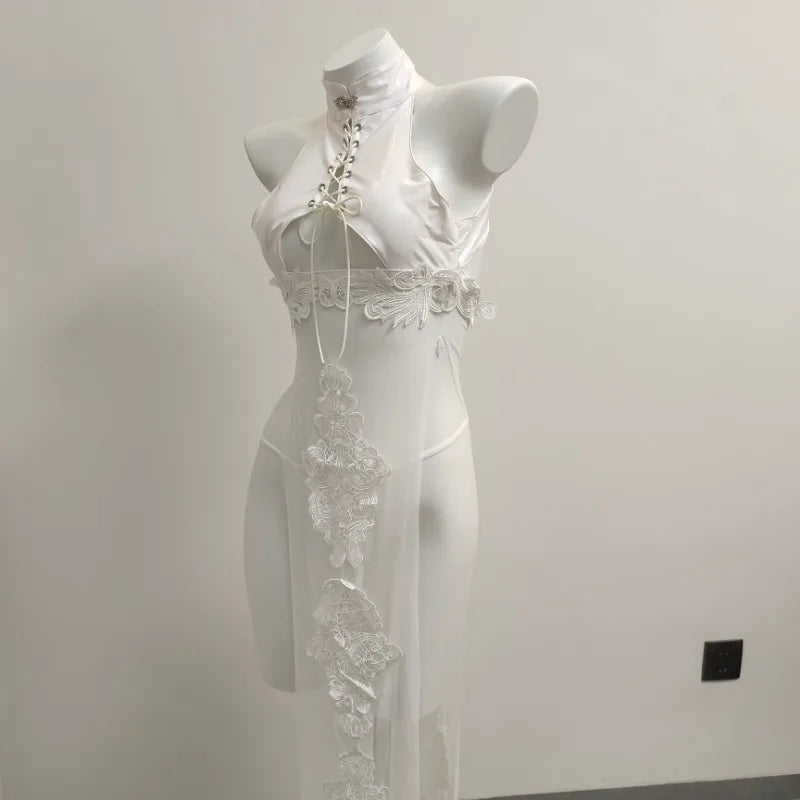Hollow Out Cosplay Costume Erotic Halloween Lingerie