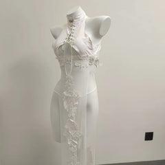 Hollow Out Cosplay Costume Erotic Halloween Lingerie