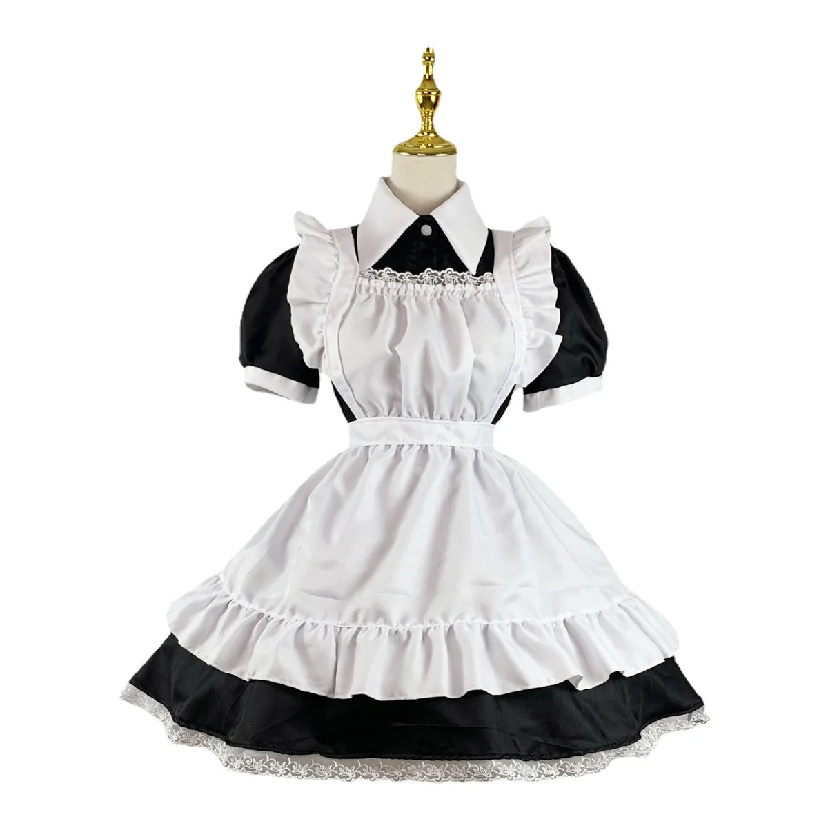 3 Style British Maid Role Play Kawaii Cartoon Apron Maid Outfits Plus Size Cosplay Costumes