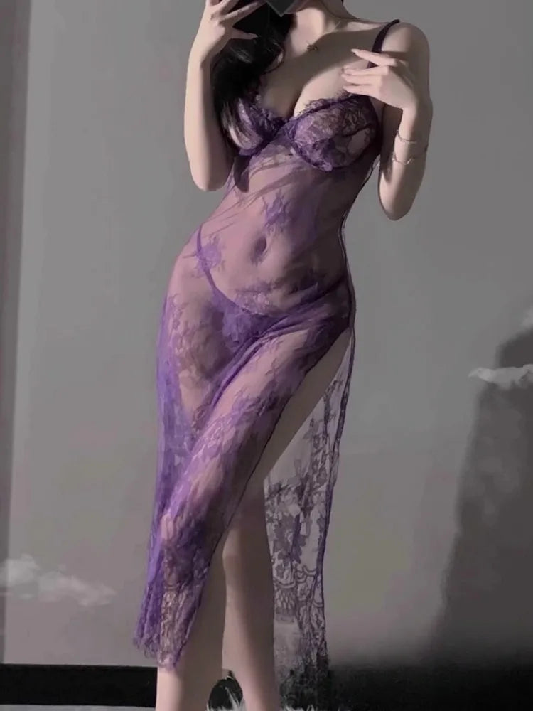Hot Nightgown Secret Lingerie See Through Gowns Babydoll