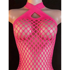 Outfit Fishnet Bra Panty One Piece Crotchless Tights High Stretch Body Stockings Erotic Costume Porn Underwear