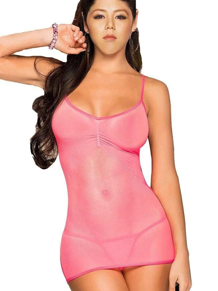 See Through Nightgown Sets Erotic Transparent Lingerie Sets