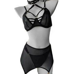 Gauze Lingerie Cut Out Bra Kit Push Up Underwear Seamless Intimate Erotic Brallette