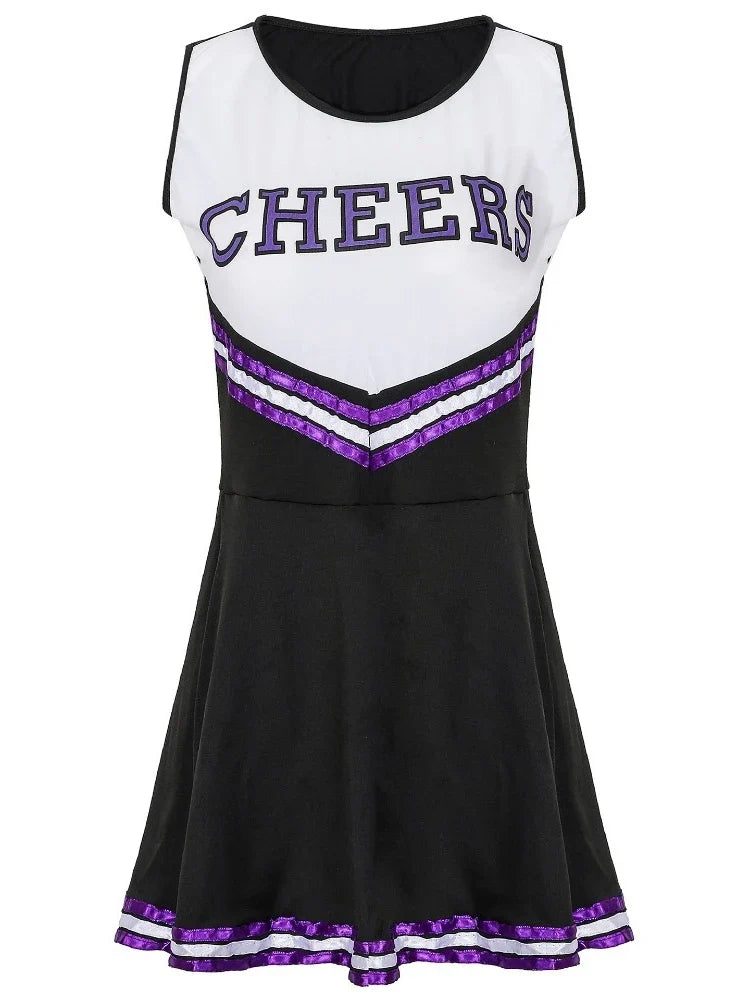 Cheerleader Costume Sleeveless Print Cheerleading