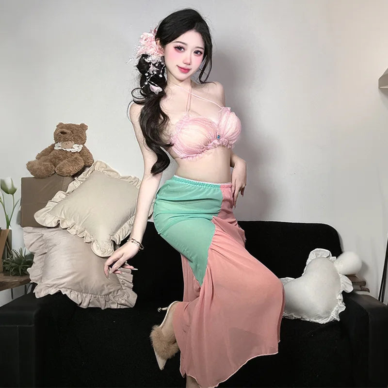 Mermaid Princess Costumes Halloween Mermaid Masquerade Up Fancy Porn Temptation