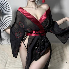 Fun Pajamas Female Tube Top Exotic Dance Pure Desire Wind Super Fairy Ancient Style Belly Pocket Court Bedclothes