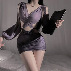 Porno Party Exotic Costumes Office Lady Lingerie Lace Cosplay Secretary Temptation Wrap Hip Game