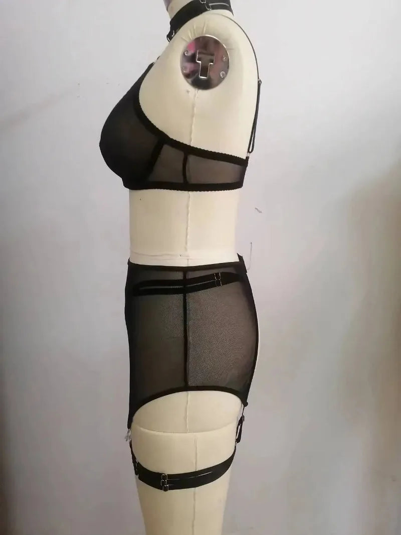 Gauze Lingerie Cut Out Bra Kit Push Up Underwear Seamless Intimate Erotic Brallette
