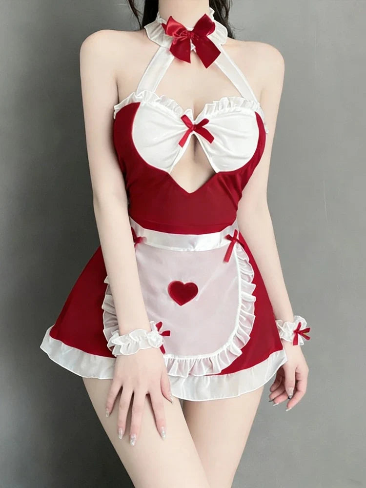 Cosplay Costumes School Student Role Play Cute Mini Skirt Tight Blouse Set